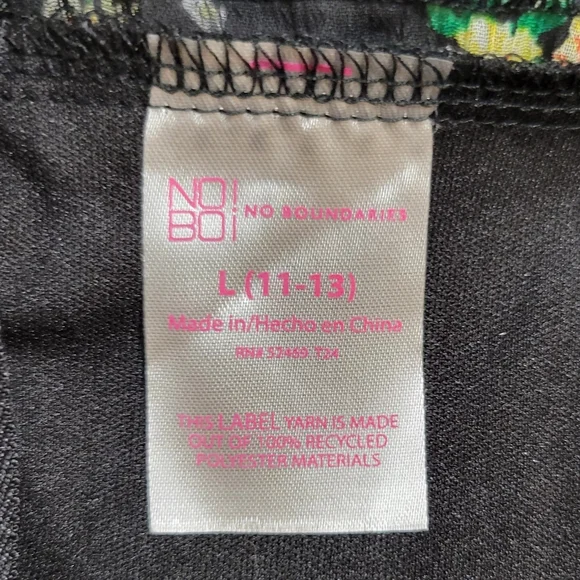 No Boundaries (Juniors L 11-13) Black Ditsy Floral Ruffle Midi Slip Sundress - Picture 7 of 9